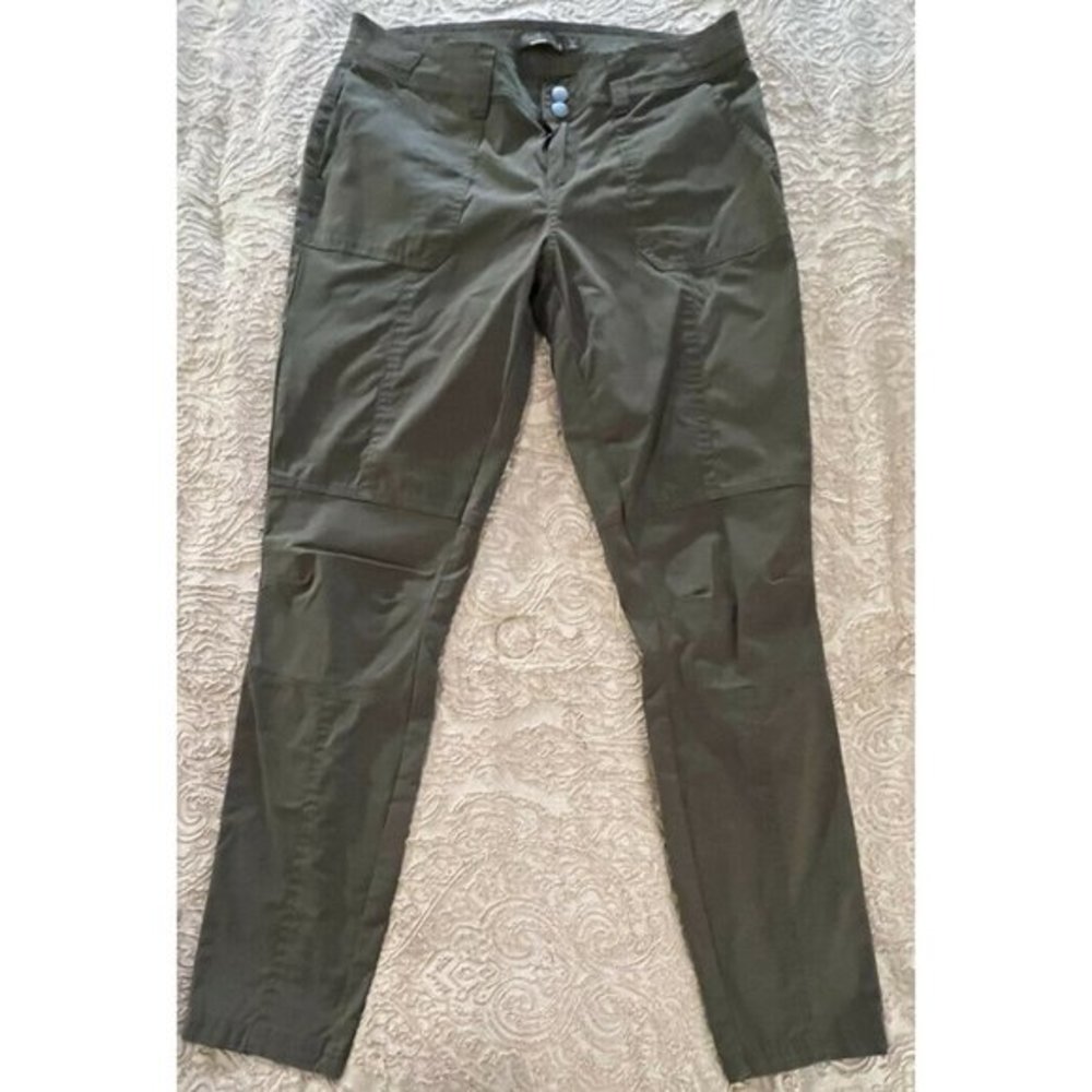 Prana Essex Womens Sizes 2 and 6 Olive Green Stretch Chino Hiking Camping Pants